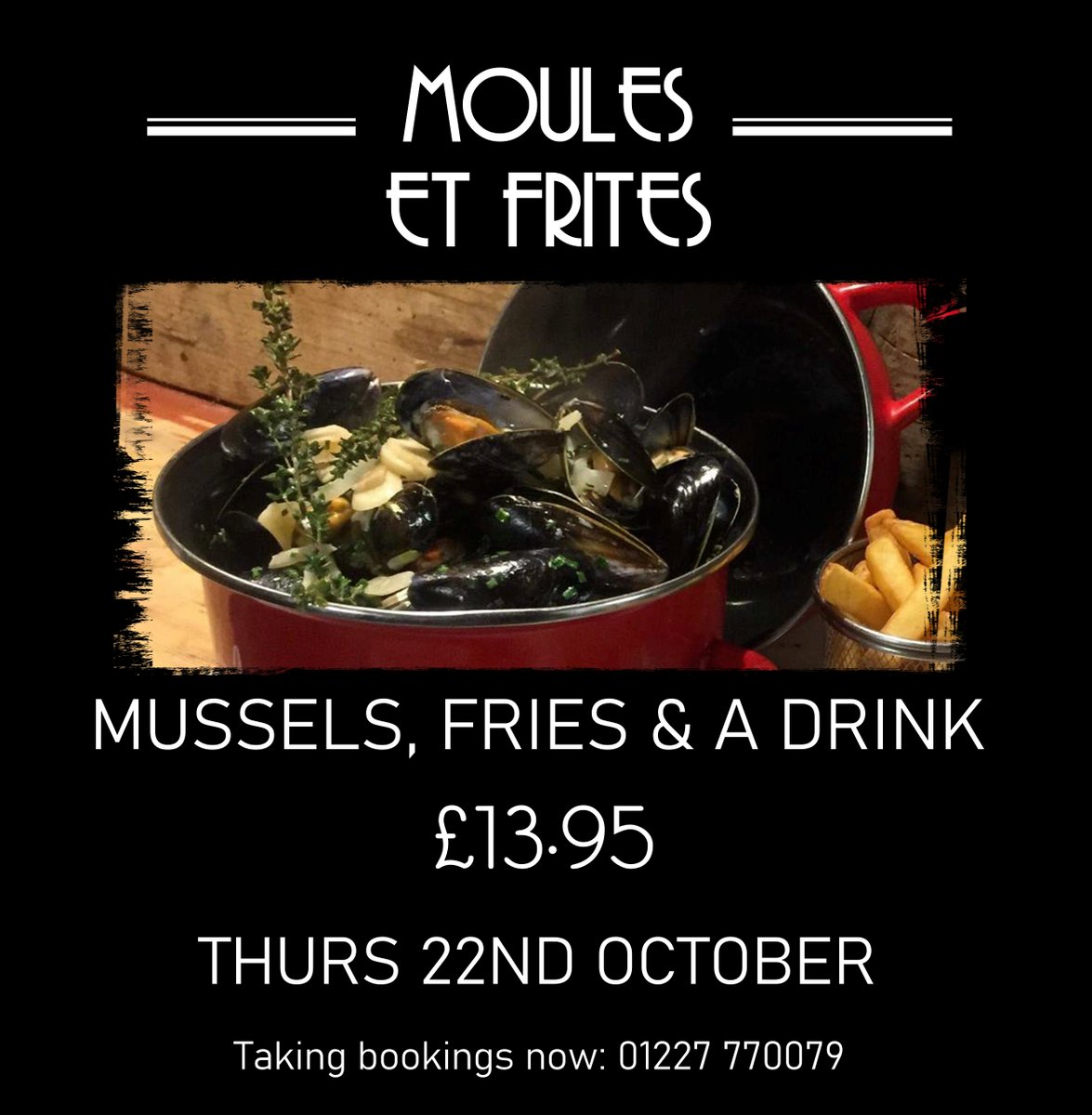 *THURSDAY*
MUSSELS NIGHT!
As part of the Eat Out to Help out scheme.
To book please call us on 01227 770079
#nomnom #topnosh #eatouttohelpout #restaurant #whitstable #rocklodge
