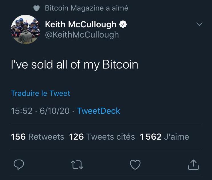 06/10/2020 avec un ₿ à 10500$, nulle doute que  @KeithMcCullough rentrera également au panthéon de ses soldats sacrifiés sur l'autel du dieu Bitcoin.Ton sang n'aura pas été versé en vain, les $13k ont été break.