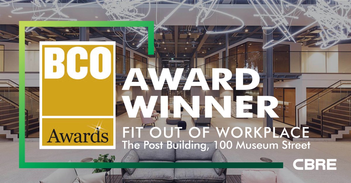 CBRE_UK's tweet photo. Congratulations to our Building Consultancy team for their recent #BCOAwards win for a #fitout of #workplace project for McKinsey &amp; Company. Well done to everyone involved! @BCO_UK
#CBREBuildingConsultancy https://t.co/s0YfXttYUY