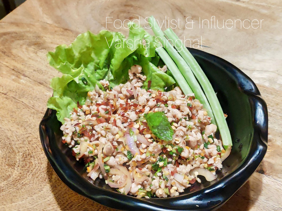 _varshasinghal's tweet photo. SALAD 🥗 from @taiki.india
*Larb Gai*
A popular Dish in Laos and Rural Thailand, salad with mince chicken, lemon and chillies 
.
.
Food Stylist &amp; Influencer @bangalorefoodinfluencer 
https://t.co/Ji4X0noeFv
YouTube link 👇
https://t.co/ohVI6XTYry
Location partner @taiki.india https://t.co/2vGJRIxuaO