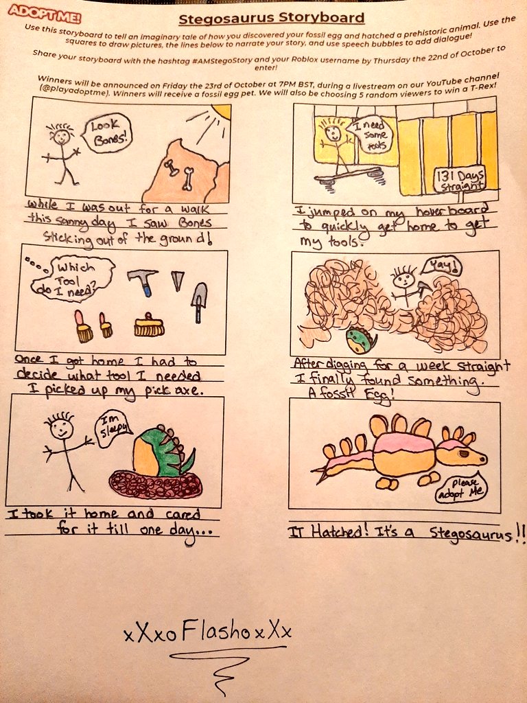 tkaflash's tweet image. Here it is my #AMStegoStory hope you guys like it!!!! @PlayAdoptMe @TeamAdoptMe my roblox username is xXxoFlashoxXx thanks for the awesome contest.