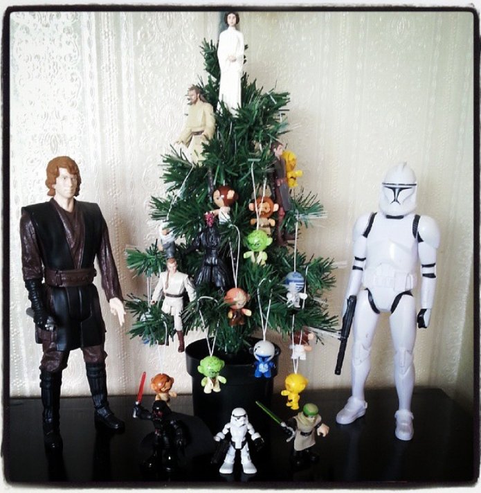 6 years ago: We started small, with a little wee  #StarWars themed tree. The boys thought it was lots of fun though, so for the next year we decided to go big.  #GeekyChristmas