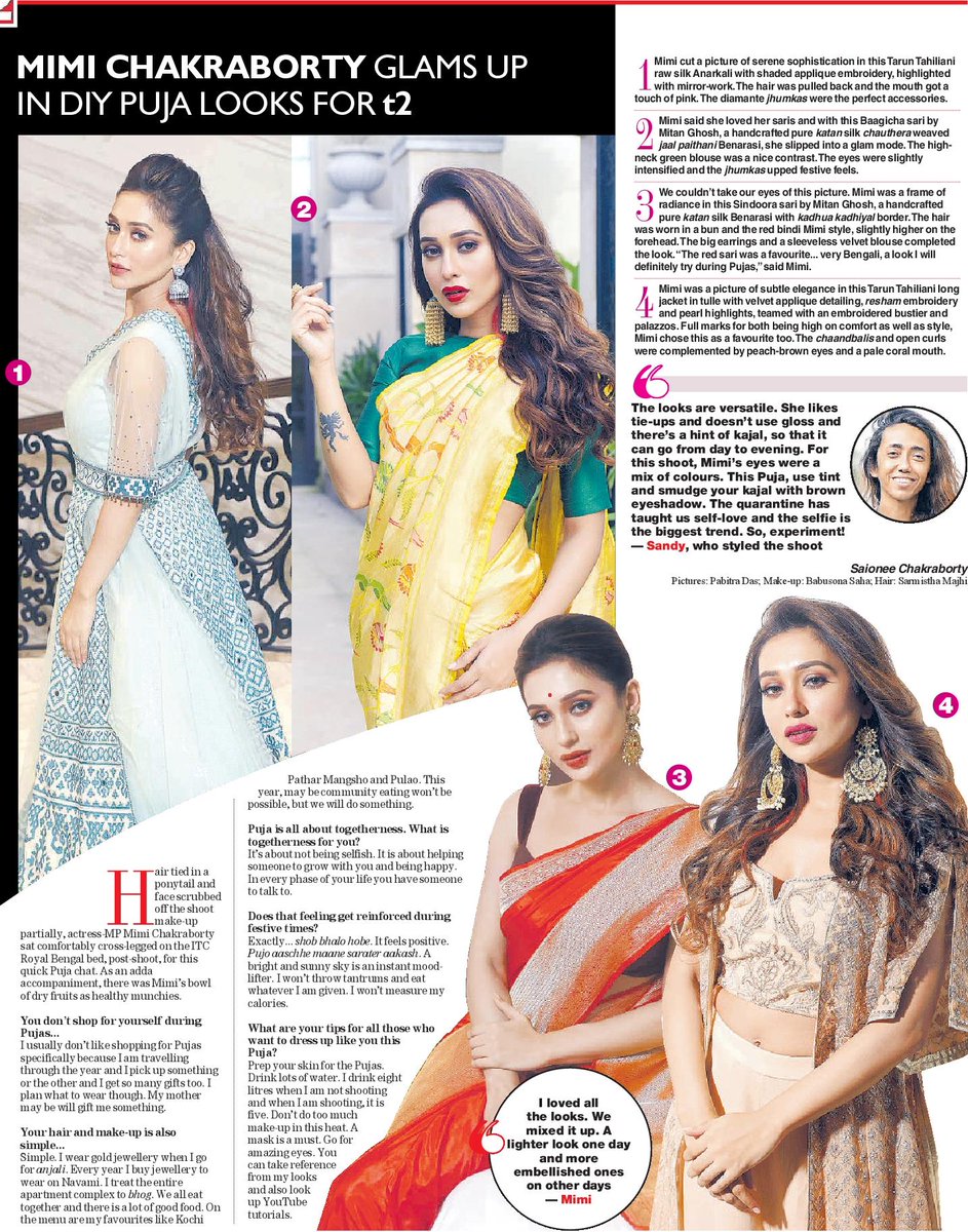 MimiCBlog's tweet photo. #Sashthi in Style❤💛💚
@mimichakraborty glams up in DIY PUJA looks for @t2telegraph https://t.co/BzxbMvK66A