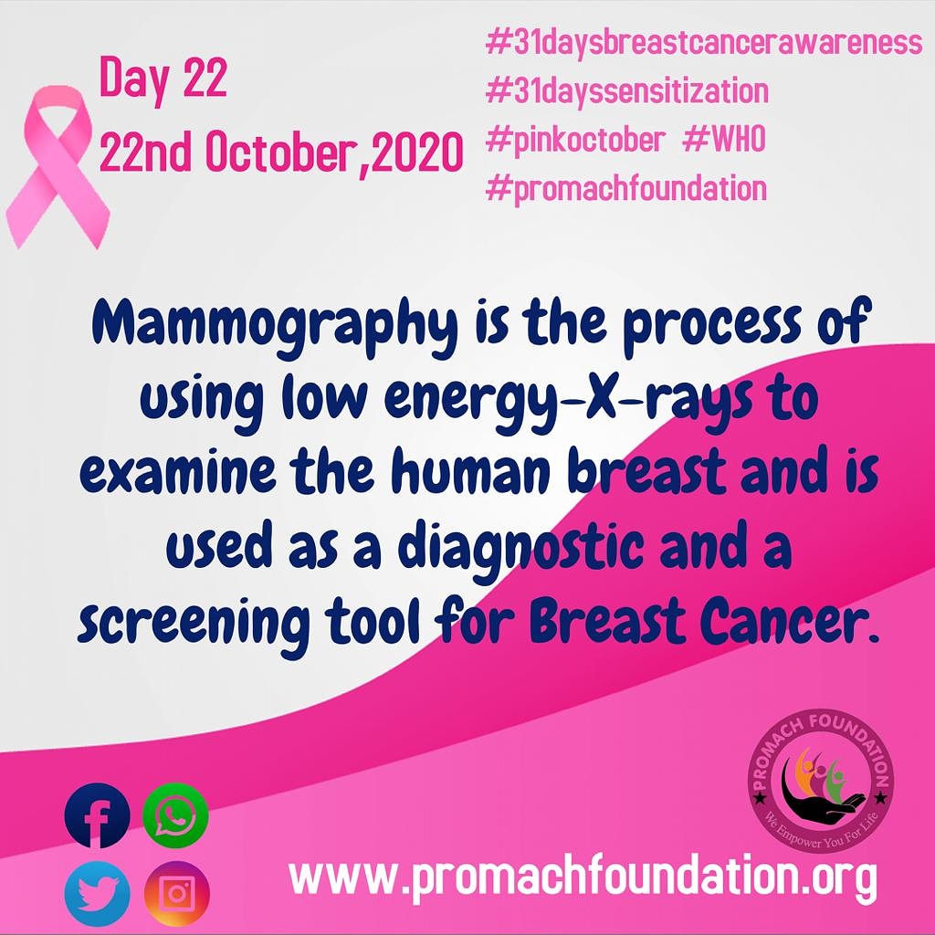 Mammogram is done for women after 45years of age in Ghana to diagnose breast cancer #breastcancerawarenessmonth2020 #Sdgs3 #WomensHealth #BreastCancerAwareness #mariestopes #reproductivehealth  #maternalhealth  #Noncommunicablediseases #WHO