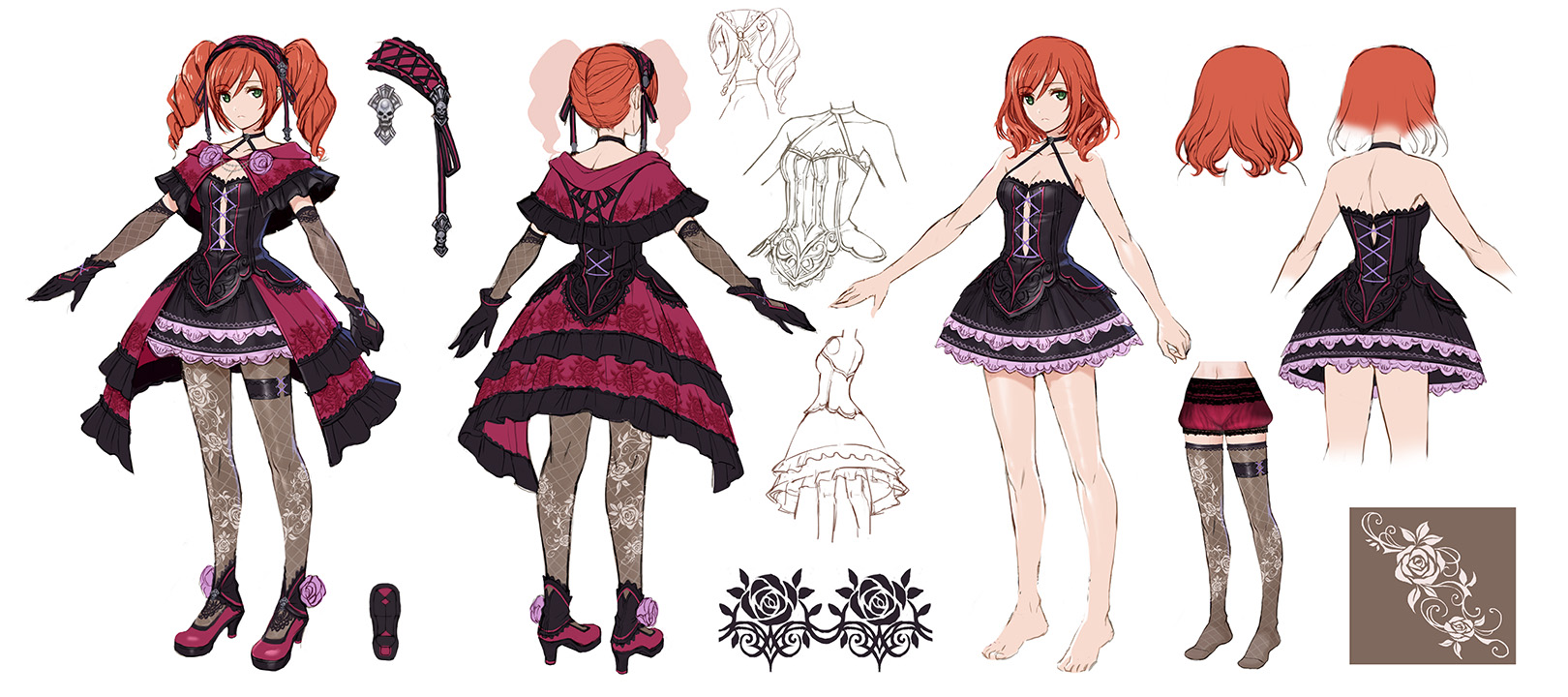 SOULCALIBUR on X: "This is Amy's concept art. The dress is classical and  gorgeous, with the aristocratic taste of Rafael, her foster father.Rose  motifs are used throughout the dress to accentuate Amy's