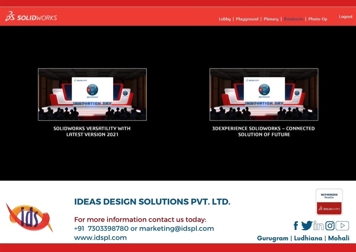 PunikaBamba's tweet photo. The breakouts session started!

#Idspl #IdsplTeam #SOLIDWORKSIndia #3DsIndia #SWX2021Launch #InnovationDay #VirtualEvent #SOLIDWORKS2021 #ValueAddedReseller #CAD #3DExperienceWorks #SOLIDWORKS #Design #Product #Mechanical #Engineering https://t.co/cs0aZkqqMe