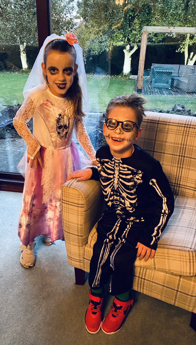 Our corpse bride and Skeleton! All ready for Halloween dress up at school 🎃🎃🎃<a href="/SpringCottagePS/">Spring Cottage Primary School</a>