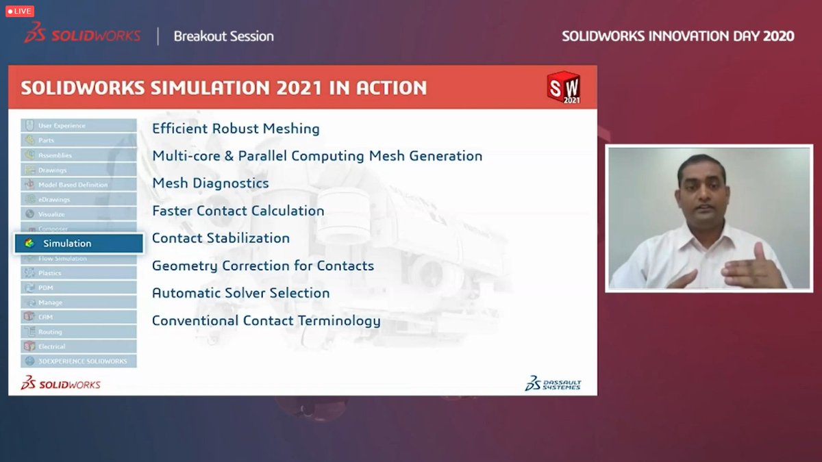 BeaconAnoop's tweet photo. Mr. Fakkirappa HOTTINAVAR,
Industry Consultant Manager,
Dassault Systemes India Pvt Ltd taking us through Virtual Validation Enhanced with SOLIDWORKS 2021 session @BEACON_India
 @SOLIDWORKSIndia
 #BEACONIndia #BEACON #SOLIDWORKS 
@3DSIndia
 #3DExperience https://t.co/xNeZrDRg4t