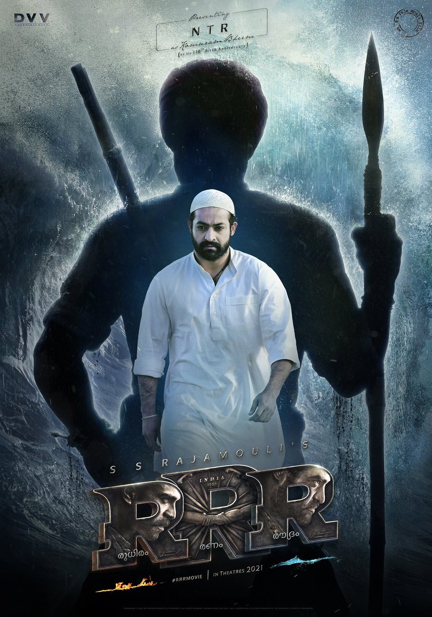 RRRMovie's tweet photo. #BheemFirstLook Out now!! . 

Telugu - https://t.co/9nljOZqfuG
Hindi - https://t.co/ktzaBpzohw
Tamil - https://t.co/gnYfGUAcDF
Kannada - https://t.co/nt52J7NhqR
Malayalam - https://t.co/BwWkOBJ5SZ 

#RamarajuForBheem #RRRMovie https://t.co/OCHbqjRsgZ
