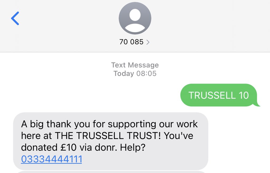 GOOD MORNING 👋🏻 anyone who can pls start ur day by texting ‘TRUSSELL 10’ to 70085 to quickly donate £10 to The Trussell Trust, a fab nationwide network of food banks who will need ur support now more than ever thanks to these rotten Tories