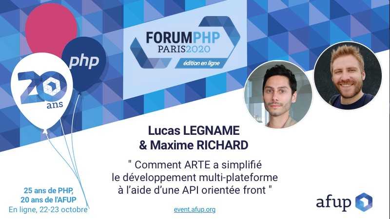 lucaslegname's tweet photo. Le #ForumPHP commence aujourd'hui. Très fier de participer à cette édition en ligne avec @rmaximedev. Force à l'@afup et rendez-vous demain à 10h15 pour notre conférence !✌️ https://t.co/hGEwp9PnD0