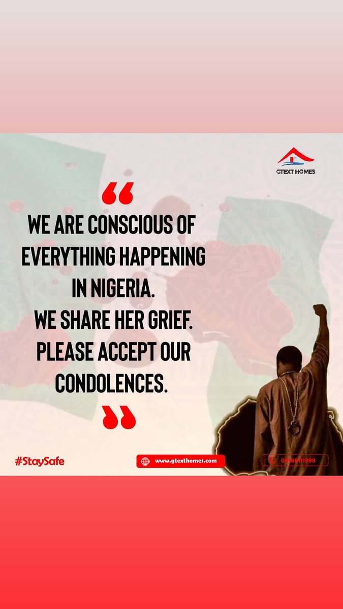 We do not turn blind eye to all that is happening in our nation, but we can only hope for the best.

Our condolences to all who lost their loved ones to this fight. Our hearts are with you.

Please keep staying safe.
#gtexthomes #endsars #endpolicebrutality #realtor #realestate