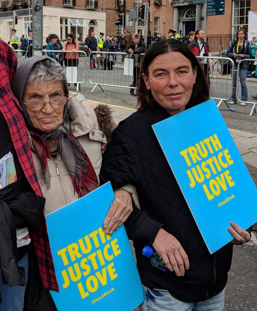 Rose was sent to Tuam and separated from her children, then incarcerated in a Magdalene Laundry. She was also sent to an institution run by the Legion of Mary, which still holds information on her. She does not want the state to seal her records.  #Stand4Truth  #RepublicofShame