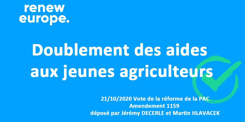 JDecerle's tweet photo. Adoption hier soir d’un amendement qui me tenait particulièrement à cœur, @JeunesAgri . Maintenant à nous Parlement d'être convaincant auprès du Conseil et de la Commission. https://t.co/w3pUyaBUTV