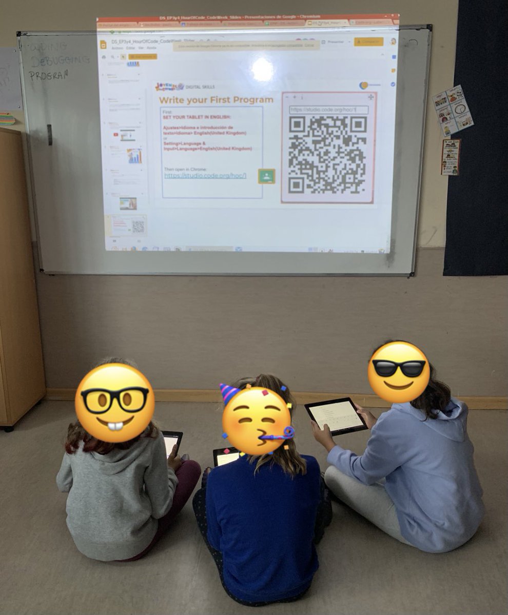 missgedu's tweet image. Everything ready! Today in @ColeEstudiantes, 4th graders have learned what coding means and how to do it! We are celebrating the #CodeWeek #CodeWeek2020 🥳🤩👾🖥 #veryproudofthem #topstudents