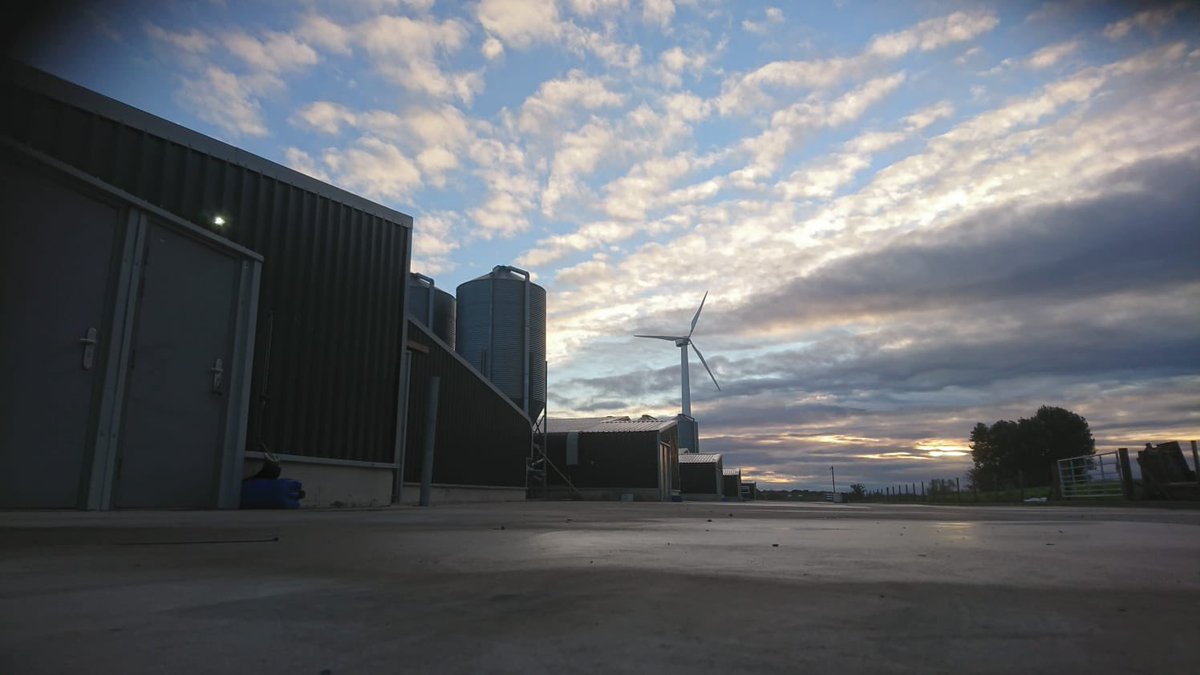 Today is <a href="/HarperAdamsDT/">Harper Adams Development Trust</a> Scholorship Fair - we’re promoting our poultry placement by asking the team to share their photos through the day.

We start with this amazing farm front shot showing an amazing view just after sunrise today !

#HarperScholars #RenewableEnergy #ukfarmers