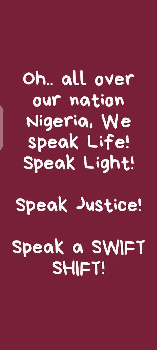 OKUNNUWAOlaolu's tweet image. Oh Lord, over our nation Nigeria, we speak life! We speak light! We speak Justice!
We speak a SWIFT SHIFT!

#GoodGovernance
#SwiftShift