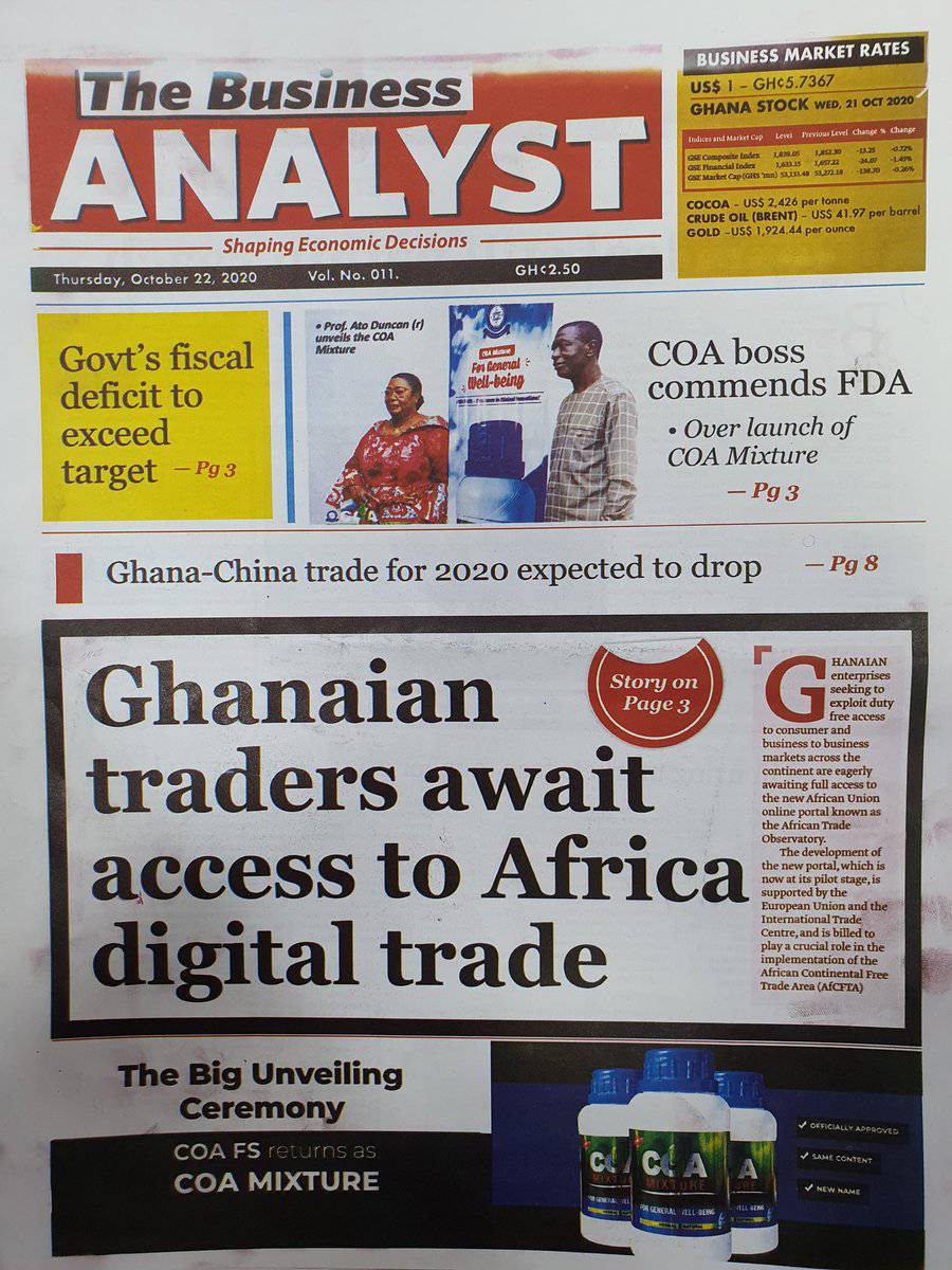 skyfm967's tweet image. Newspaper Headlines, Thursday, 22 October 2020 

#SkyBBS on Bono's🇬🇭no.1 radio📻 station @skyfm967