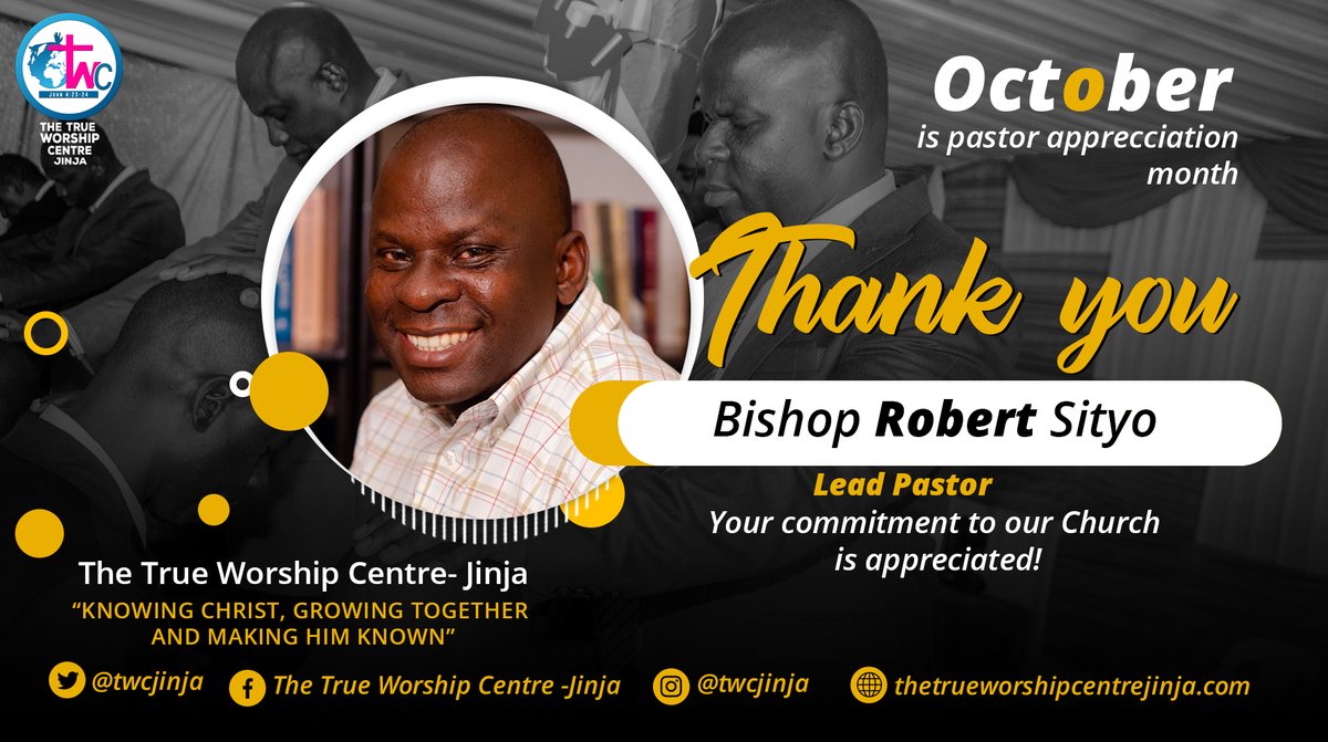 TWCJinja's tweet photo. Thank you Bishop @robert_sityo for your commitment to our Church. @TWCJinja 
#pastorappreciationmonth https://t.co/JZYGMo0o50
