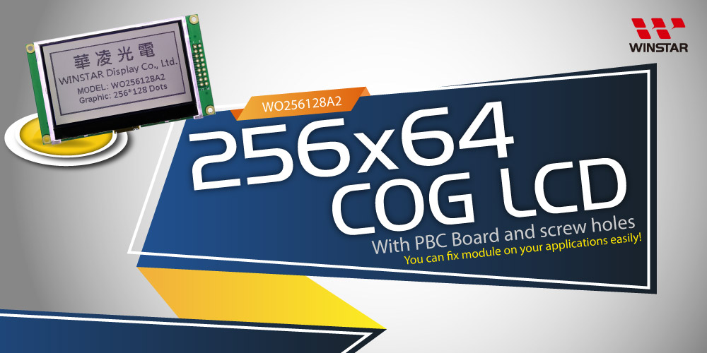 WinstarDisplay's tweet image. #coglcd #displaysolution #displaytech #technology 
We released a 2.9 inch, 256x128 COG #LCD display with PCB board and screw holes on module which make customer can fix module on applications become easily! Find out more▶️ bit.ly/34jUssv