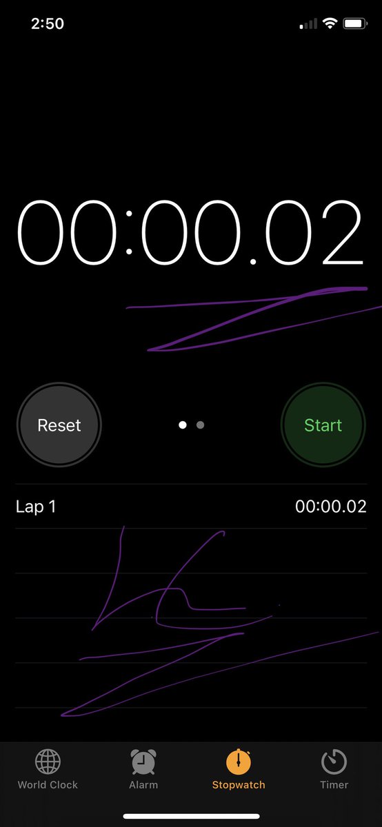 BasedRen's tweet photo. I just set the world record for the start stop stopwatch thingy ๐ค๐ฝ๐ค๐ฝ #stopwatchchallenge https://t.co/NznqeLZwaM