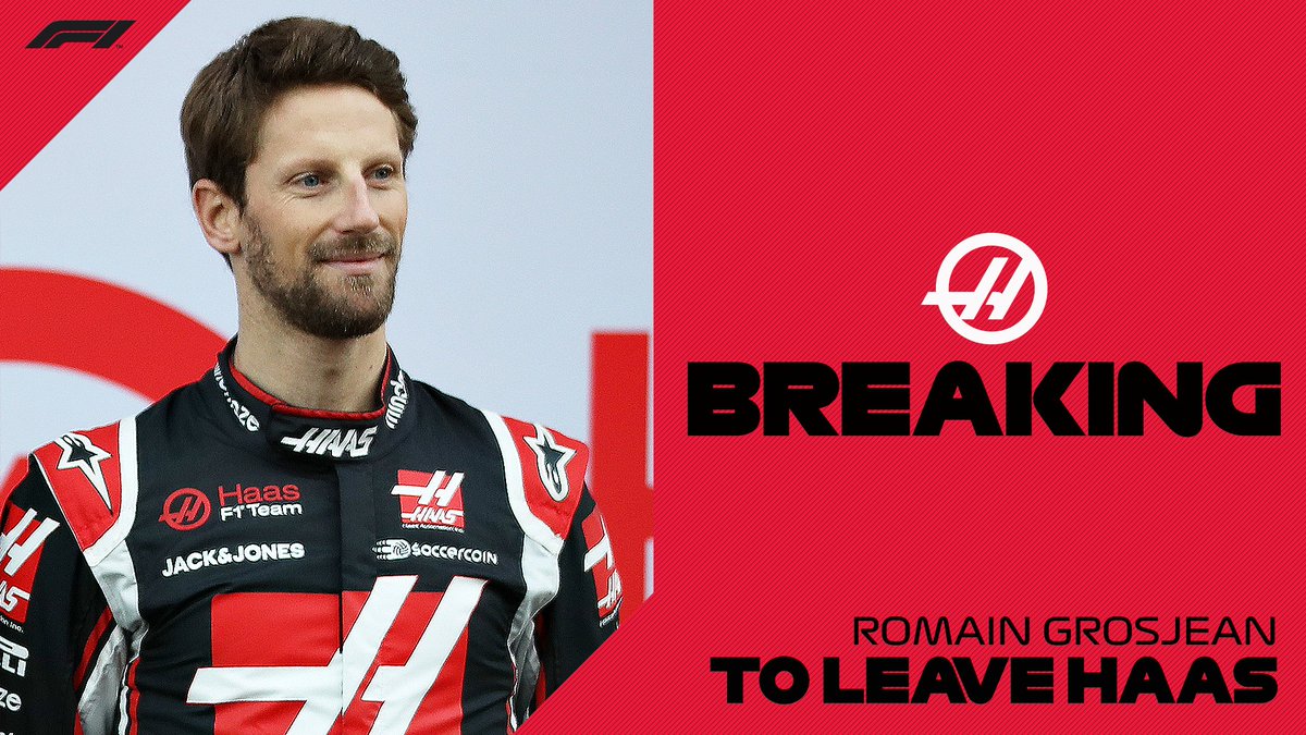 BREAKING: Romain Grosjean says he will leave Haas at the end of 2020, ending a 5-year stay with the team

#F1