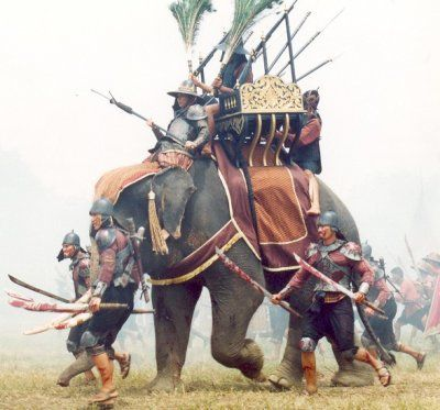 i see the elephants. why not give them Thai warrior clothes too?