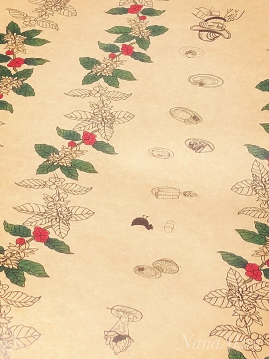 ナナアクヤ Nanaakua その4 コロンビア 左下スミにいるリスザルの目が可愛く描けました 花火みたいに散らした花はひとつだけ描いて あとはphotoshopで色を変えました このラベルは油彩画風テクスチャも使用してます Adobefresco で作った珈琲