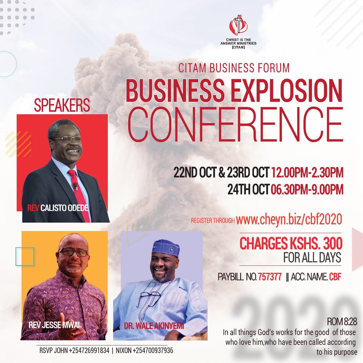 UjenziP's tweet photo. To all entrepreneurs!!!, CITAM Business Explosion Conference 2020@VickyRubadiri@AlexChamwada@JoyDoreenBiir@peteondeng @IsaacKalua@waleakinyemi@jessemwai@codede2@wafubwa2016   #bcf #citamvalleyrd #citamburubur #citamngong  Pay &amp; Register: https://t.co/p6oHyVyR8c #CBFConference2020 https://t.co/ApIieuCtzF