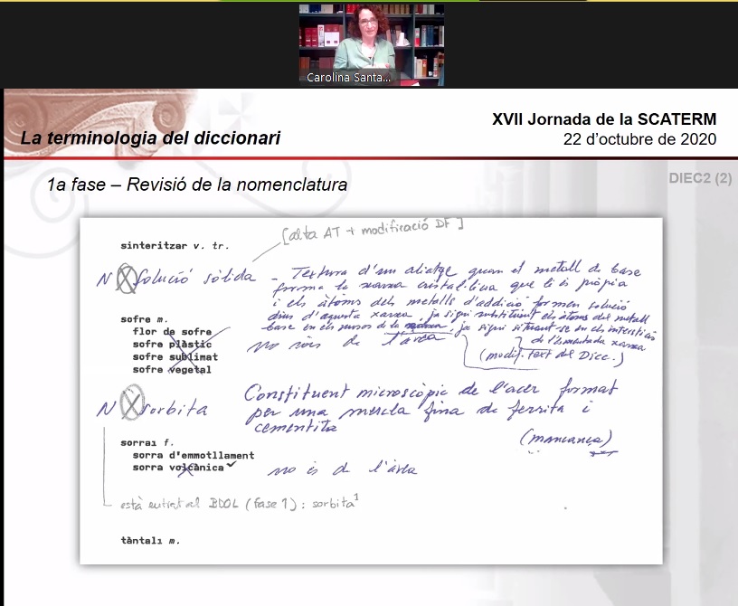 En l'elaboració del DIEC2 hi intervenen 117 especialistes de les altres seccions de l'<a href="/iec/">IEC</a>, que fan un procés de validació rigorós dels termes per a la nova edició del diccionari.
#JornadaSCATERM2020