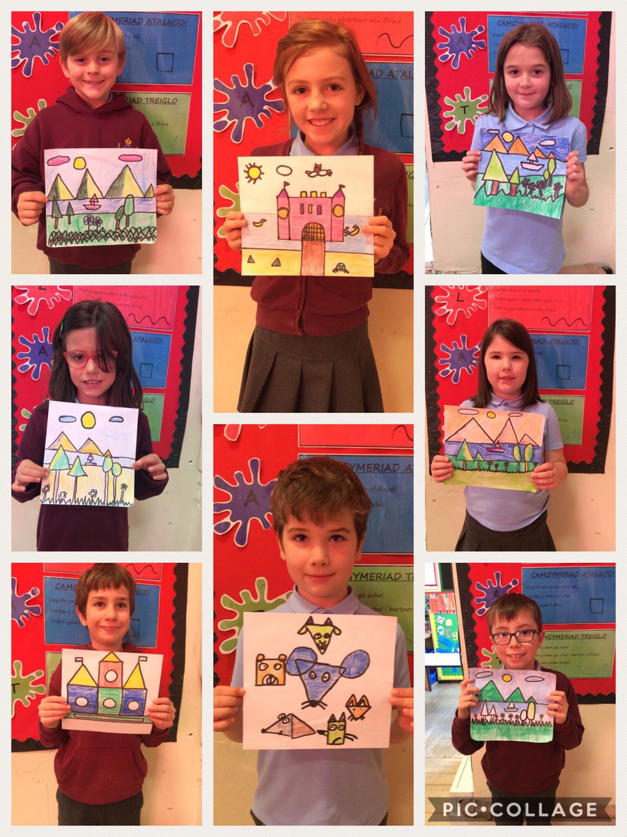 YsgolGwenllian's tweet photo. Blwyddyn 4 yn creu darluniau gan ddefnyddio siapiau 2d #rhif #creadigol
Year 4 creating pictures using 2d shapes https://t.co/HS5eXVorIv