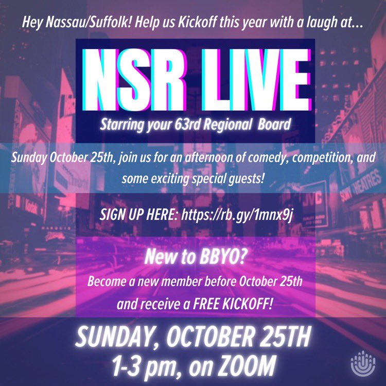 Get ready for NSR Live (our kickoff this Sunday) and make sure you register online @ rb.gy/1mnx9j