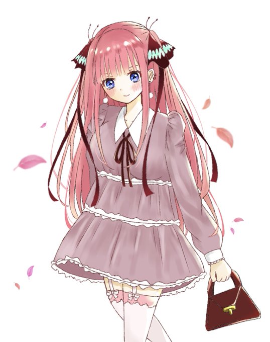 みぷさんがTwitterに投稿した中野二乃(五等分の花嫁)のイラスト。