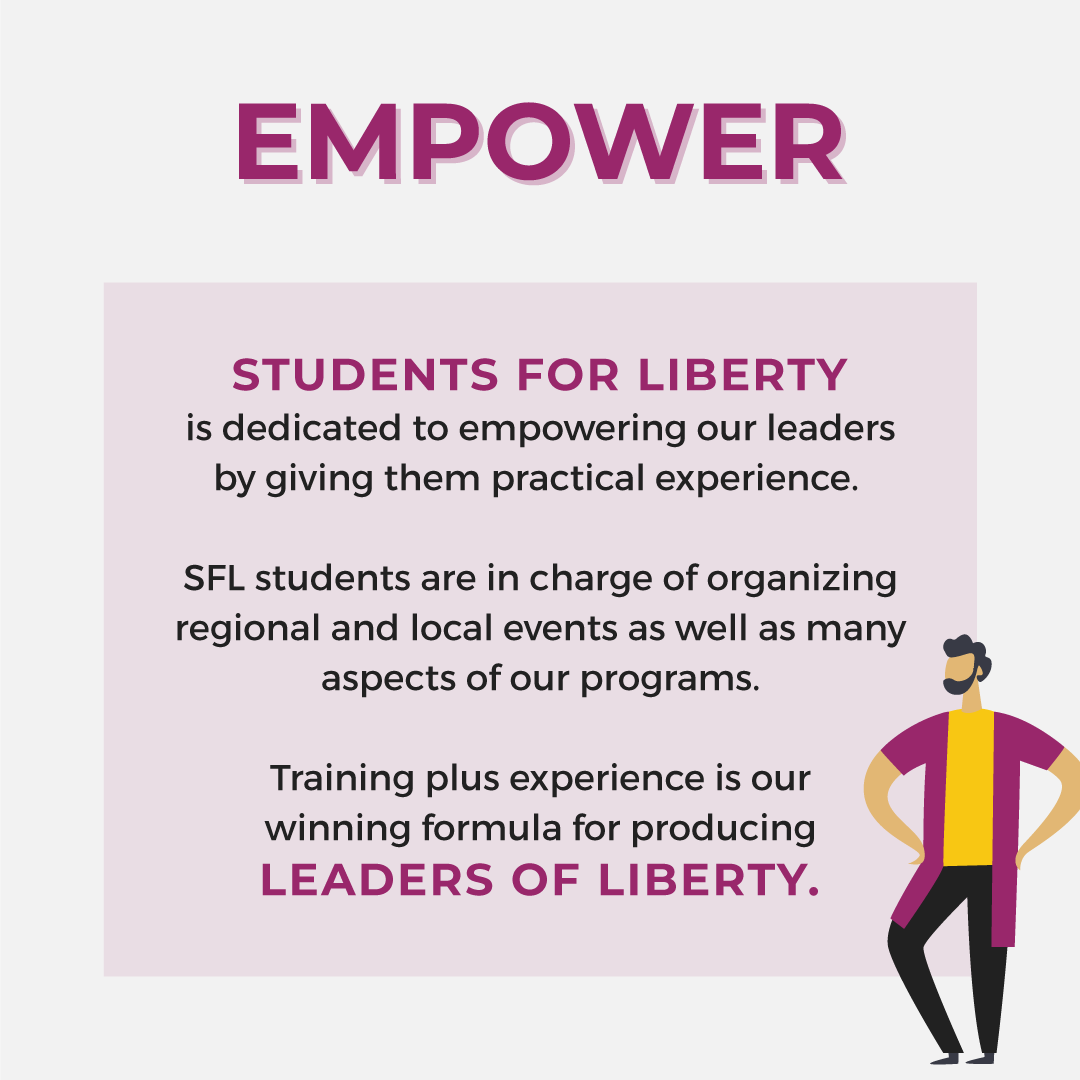 sfliberty's tweet photo. 🗽 Students For Liberty's Local Coordinators (LCs), both undergraduate and graduate students, are prominent advocates for the ideas of liberty on their college campuses. 

Learn how you can join 👇

#JustFree https://t.co/nUnQJtj07U https://t.co/tQNpycp6X2