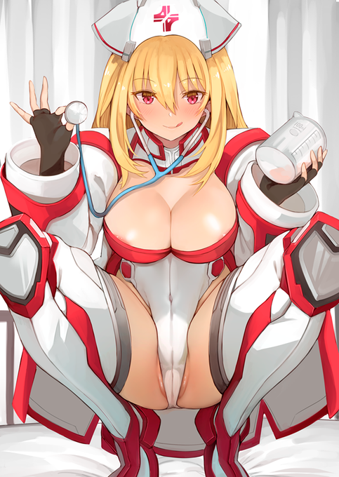 skebリク頂いたナース風衣装の女の子(PSO2) 