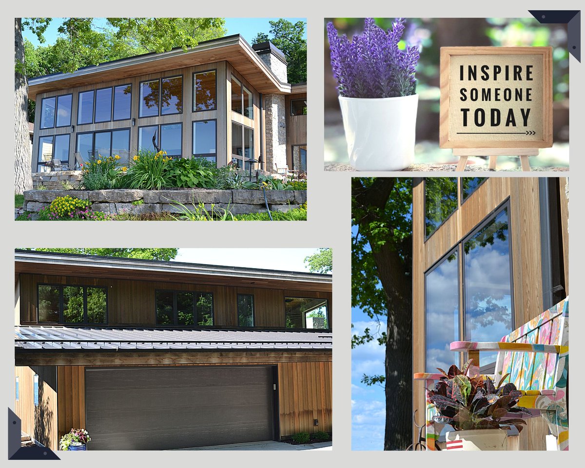 KwaterskiInc's tweet photo. Check out this beautiful home built by DeLeers Construction! This home features our Select Cedar Visionline Tongue &amp; Groove siding and Select Cedar paneling with clear endura oil on the interior ceilings. 

#tongueandgroovepaneling #cedarpaneling #cedarsiding https://t.co/G41eaUHMEY