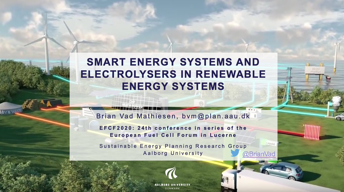aauenergyplan's tweet photo. Today Professor @BrianVad is keynoting on #SmartEnergySystems and #Electrolysers in #RenewableEnergy Systems at the European Fuel Cell Forum.
👨🏫 See @BrianVad's #EFCF2020 keynote here
→ https://t.co/9hOiX3ifzy
#Electrofuels #p2x #ptx #Electrification #EnergyUnion #dkenergi https://t.co/QY6bfzOPgf