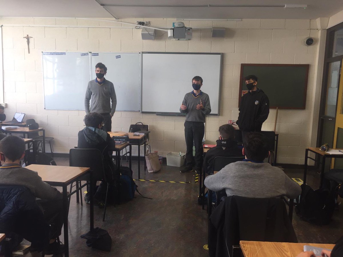 MaristAthlone's tweet photo. Senior Marist leaders speaking to 1st years teaching them the core Marist Values to celebrate Marist Week and our theme βThe Value of Presenceβ @MaristLeader @MaristEducation #MaristWeek #leadership #Wellbeing https://t.co/SjFjRAOYZd