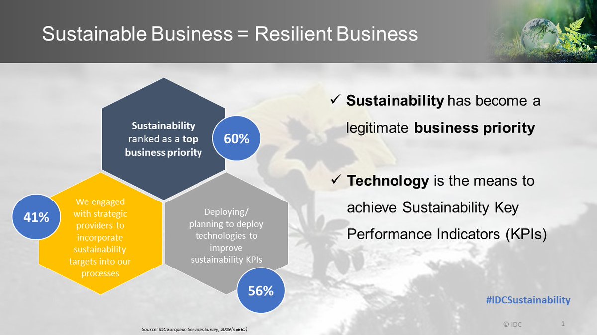 IDC survey of European businesses shows that technology is and will be the means to achieve sustainability KPIs #IDCSustainability #sustainability #technology <a href="/IDC_EMEA/">IDC EMEA</a> <a href="/MartaMunozMV/">Marta Munoz MV</a>