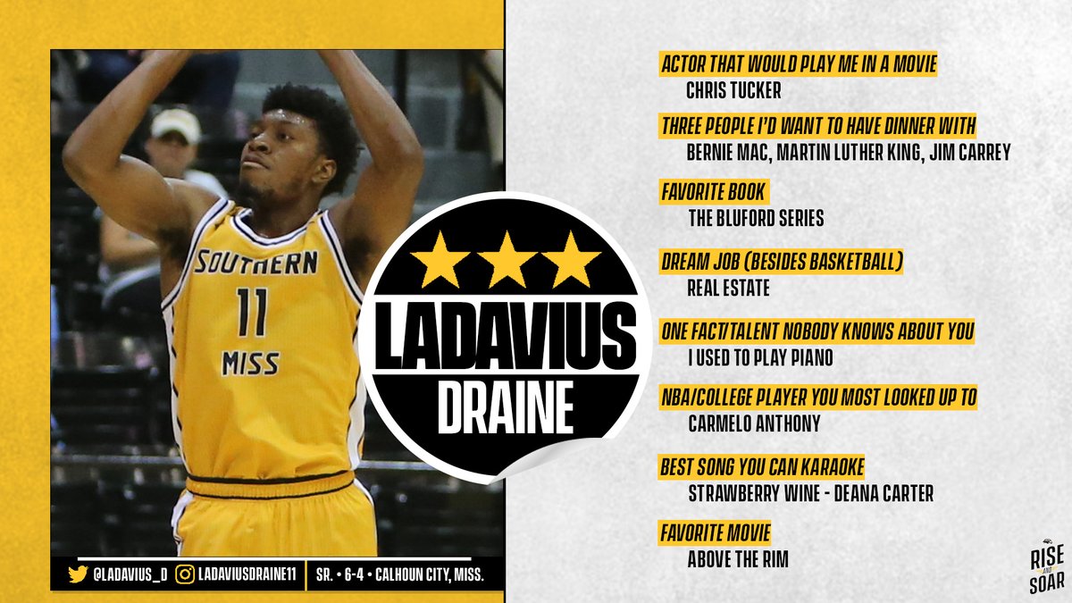 SouthernMissMBB's tweet photo. He's third in school history for made three-pointers and one of the coolest customers in C-USA.

🗣️ Get to know @ladavius_d! https://t.co/FqKYiJWlIh