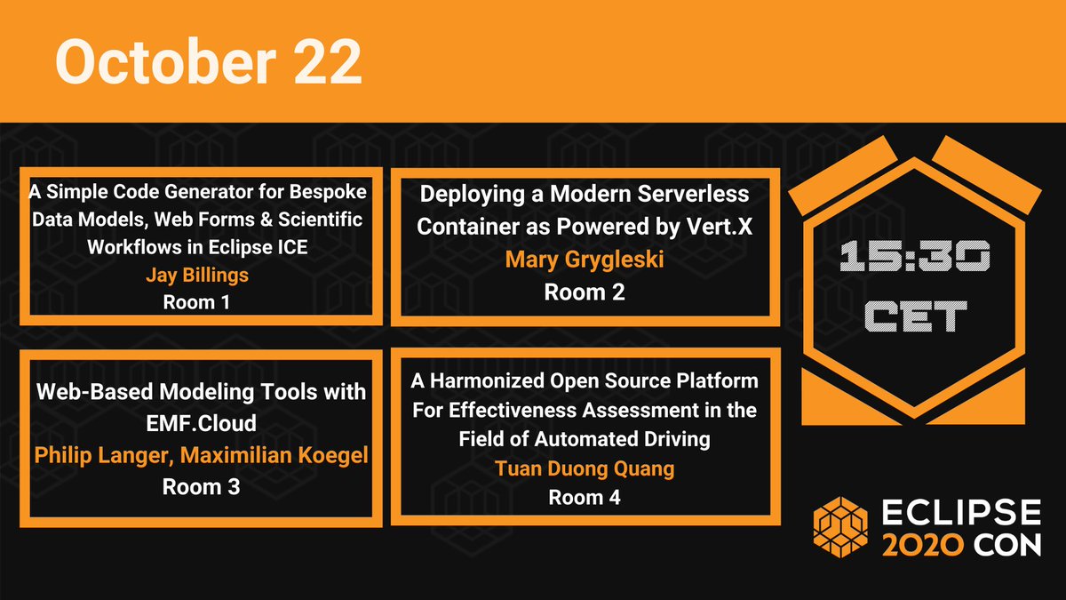 ocfortooling's tweet photo. Create systems simply to generate code instead of writing annoying boilerplate, check out a fully functional reactive serverless #microservice, learn the new features of Eclipse https://t.co/FfTXF3CGYY or watch how #openPASS is making traffic safer. https://t.co/FT1wn1UNGo https://t.co/XxeJUaRgWE
