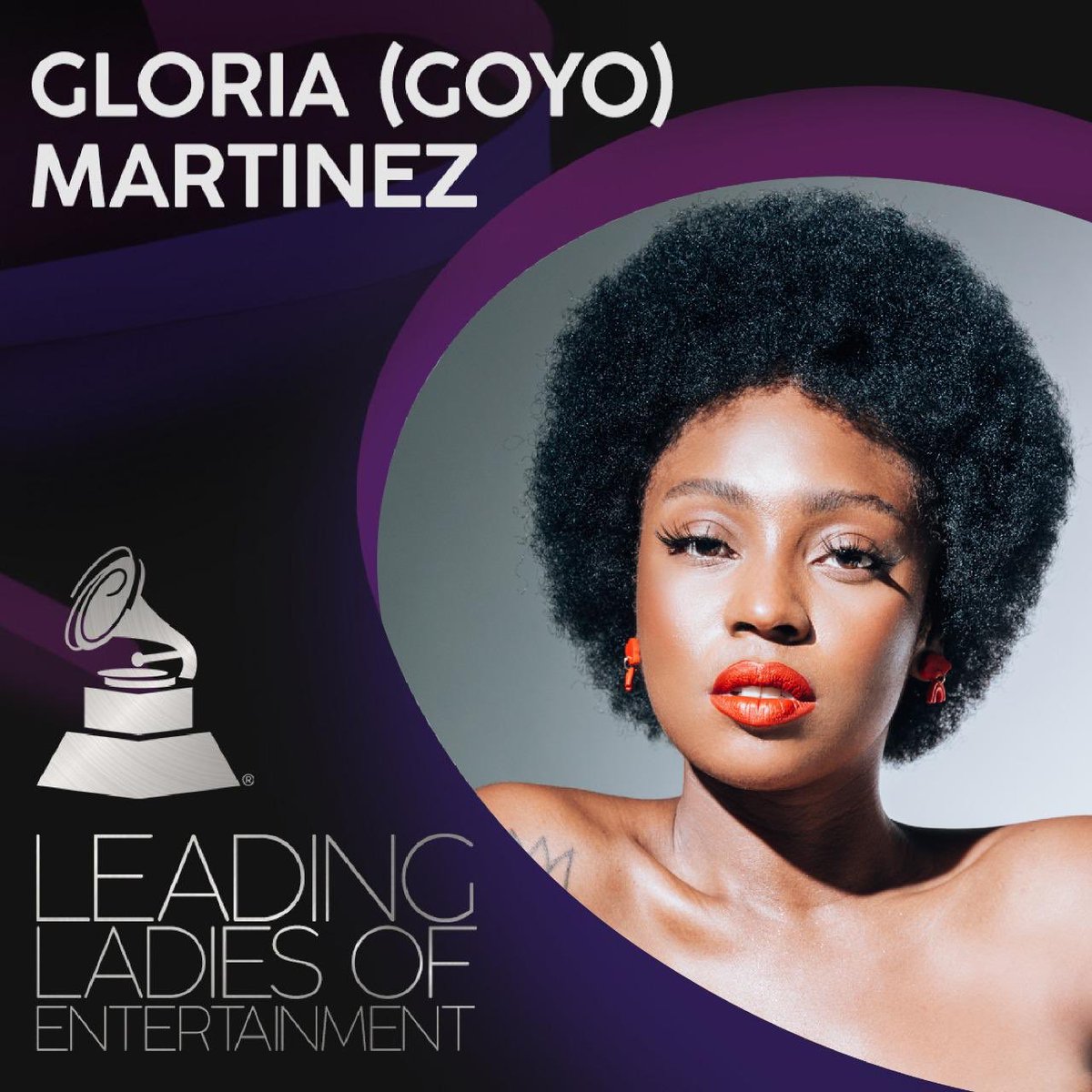 Grande <a href="/GOYOCQT/">Goyo 👑🖤✊🏾</a> !!! Merecido reconocimiento de <a href="/LatinGRAMMYs/">The Latin Recording Academy / Latin GRAMMYs</a> #LatinGRAMMY “Leading Ladies of Entertainment” 🙌🏿🙌🏿🙌🏿