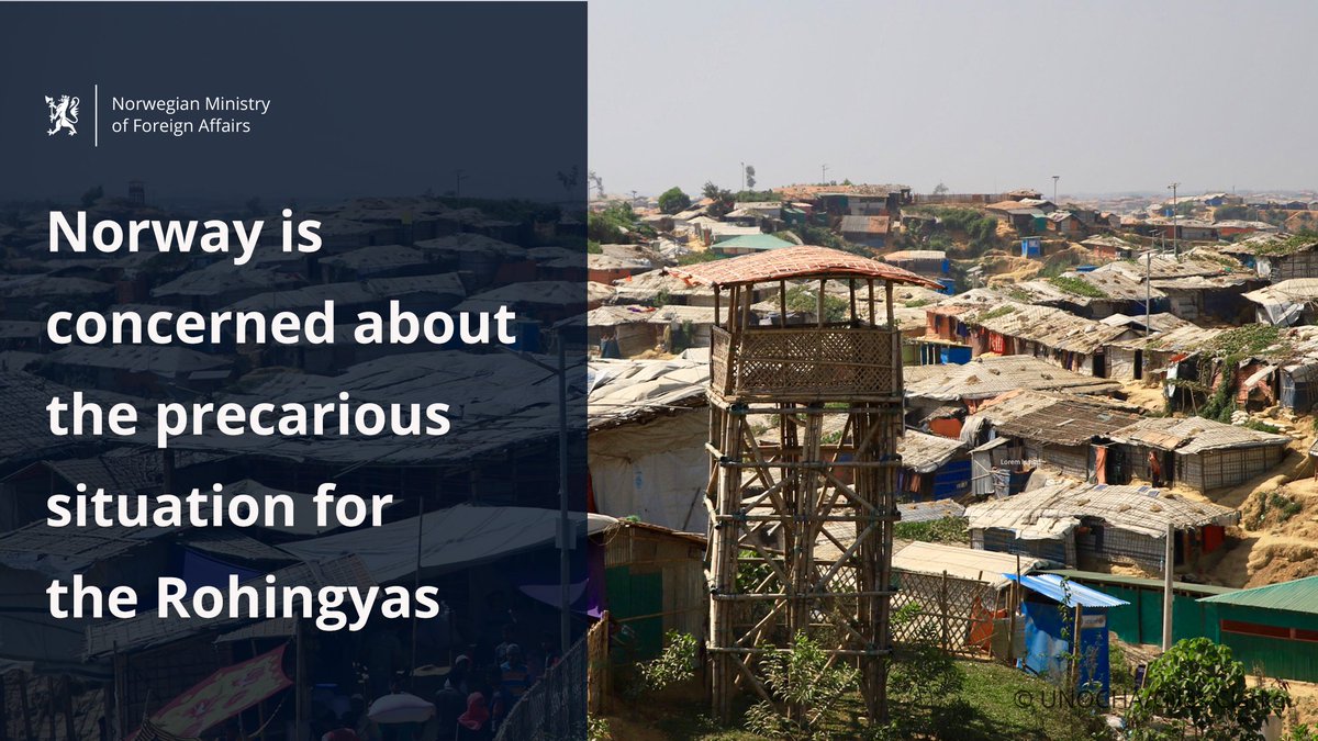 'Norway commends Bangladesh for the generosity shown to #Rohingya refugees. We remain concerned about the precarious situation for this vulnerable group, especially women and girls. Their need for protection has increased during #COVID19'.
@StatssekHagen at #RohingyaConf2020
