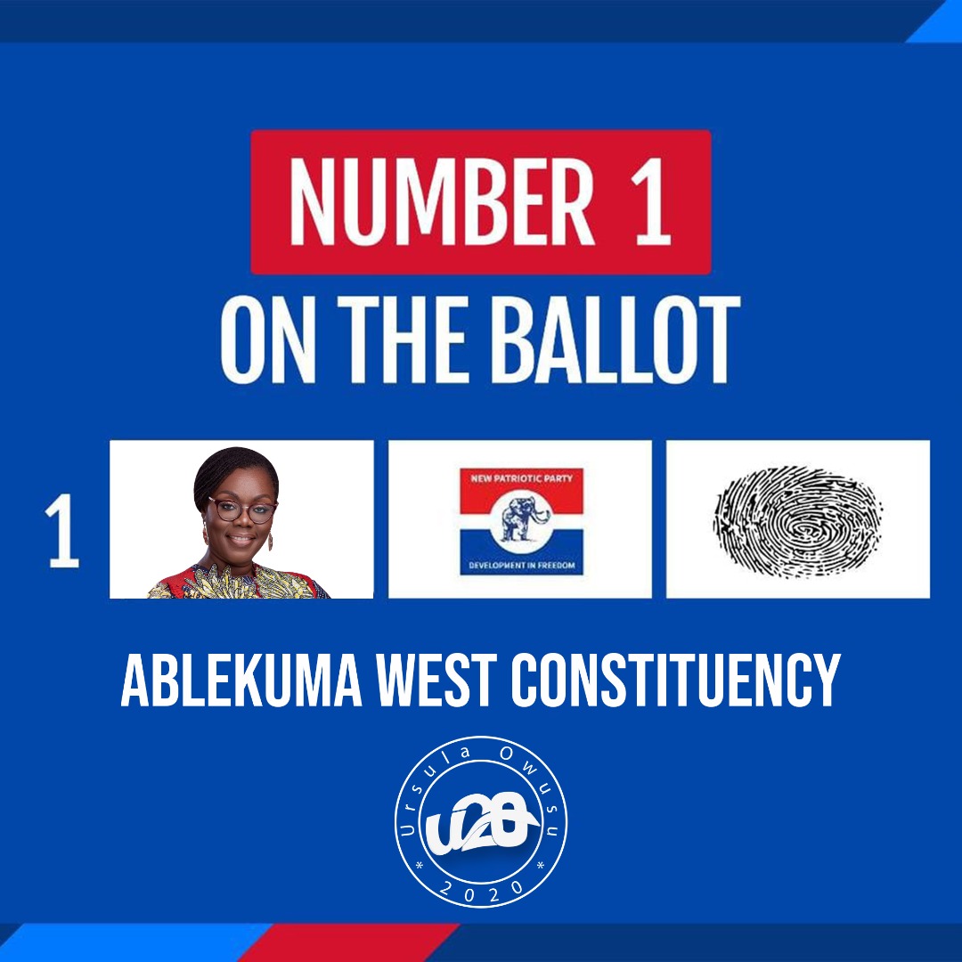 nas4_u's tweet photo. The Member Of Parliament For Ablekuma West Municipal Assembly Hon. Ursula Owusu Ekuful Is Number One (1) On The Ballot Box And So Is His Excellency Nana Addo Dankwa Akuffo-Addo The President Of The Republic Of Ghana, God Bless Our Home Land Ghana
#AllOut4Urusla 
#AllOut4Nana https://t.co/YVO0J7JeVx