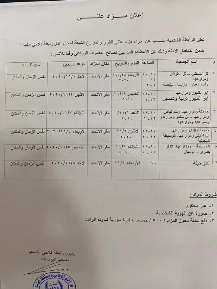 Assad Regime Displays all the land and homes of Displaced civilians in Ma'rat al-Numan And its surroundings For auction And very cheap Prices includes my house and my land And mentions the names of dozens of villages and towns. #Syria #SanctionTurkey @UNGeneva @Refugees