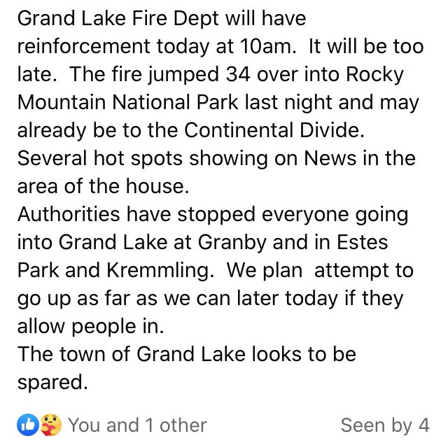 They’ve been preparing for this since they built the house 50 years ago. Grandpa was a firefighter, so he knew what he was doing. I’m hopeful they’re still okay, just unable to contact.
