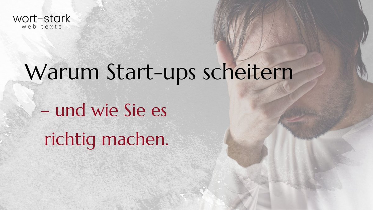 Hinter Start-ups stecken Menschen, Geschichten, Hoffnungen und Träume. Dennoch scheitern die meisten Gründer innerhalb 3 Jahren. Die Gründe und die Lösung gibt's im neuen Beitrag:

#aufmerksamkeit #erfolg #marketing #startup #tipps #gruender wort-stark.de/warum-start-up…