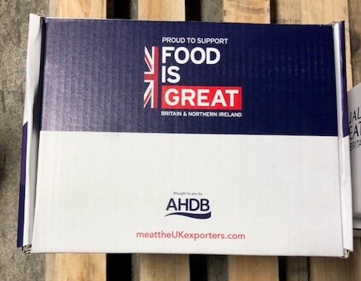 SusanaMorris_'s tweet photo. UK's first #beef shipment to US was made, followed by the #BritishRastBeef webinar and now we are sending the #promobox with some small beef samples to potential US customers!! Well done team!! https://t.co/NF8EDovS3Q