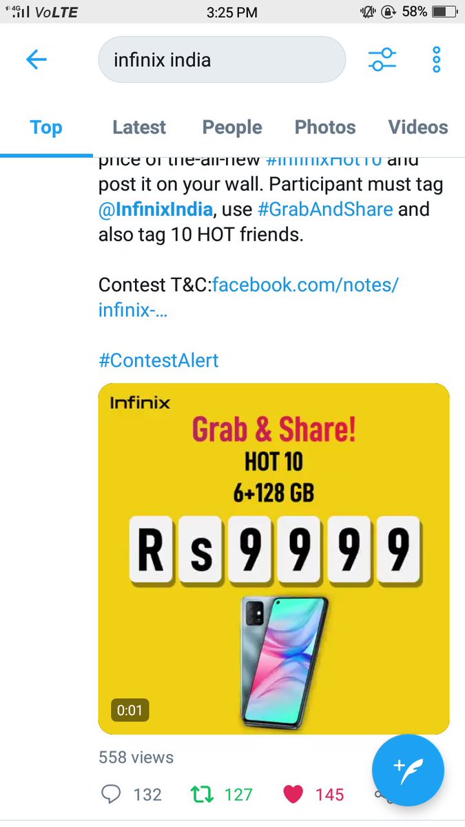 Kirtiga79724708's tweet photo. @InfinixIndia Here is #InfinixHot10 price capture at slot machine . Its 9999 Rs smartphone .
Really good features . Royal look . Wonderfull camera . Awesome battery power . Best its available on flipkart . #GrabAndShare @InfinixIndia @rajudani2 @Chhbi777 @G__Double__G @gouravlz @PareshR7684 https://t.co/wADrucJ1bs