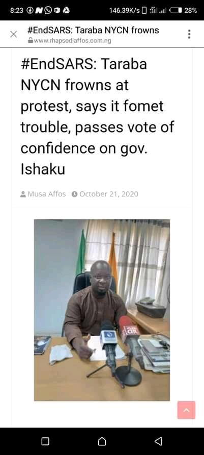 simlanfuh's tweet photo. @PastoreUdi  Your Leadership is a complete Disgrace to Taraba Youths, what those that give you, a Political favour? We Taraba Youths are not in support of your decision and that's not the mind of the youths.
@renoomokri @RHAPSODI_AFFOS  @Jeremyspellblog @MBuhari 
#EndSARS https://t.co/kxJljYJxnG